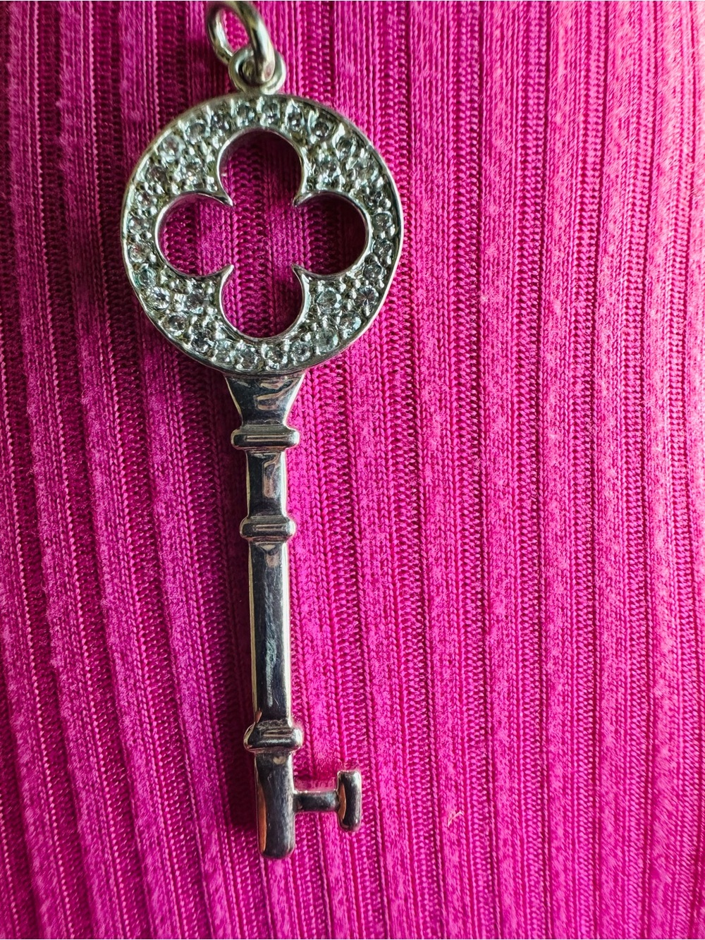 Silver Sterling 925 Key Pendant Necklace
